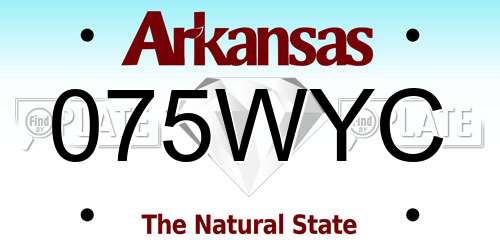 075WYC Arkansas License Plate