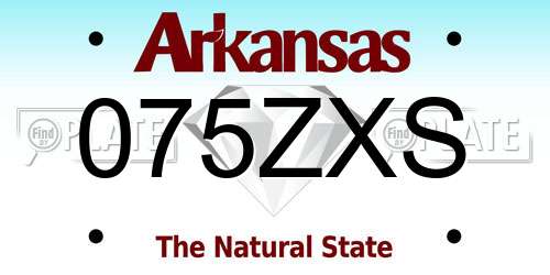 075ZXS Arkansas License Plate