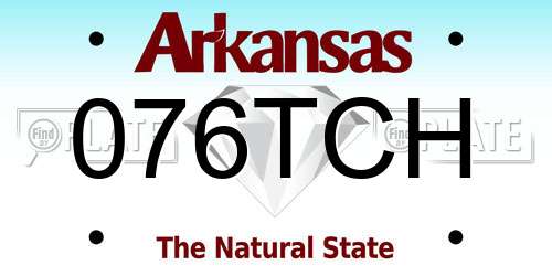 076TCH Arkansas License Plate