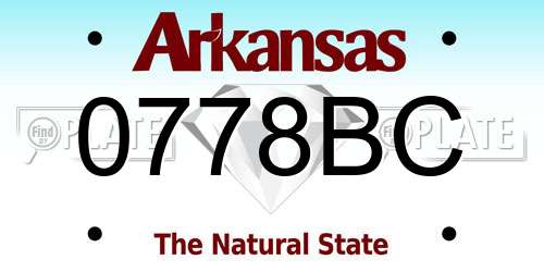 0778BC Arkansas License Plate