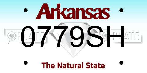 0779SH Arkansas License Plate