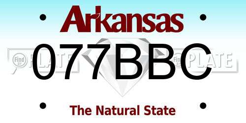 077BBC Arkansas License Plate