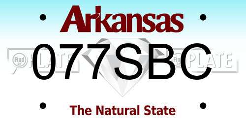 077SBC Arkansas License Plate
