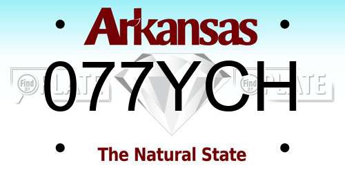 077YCH Arkansas License Plate