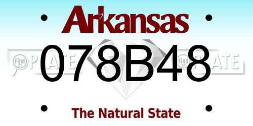 078B48 Arkansas License Plate