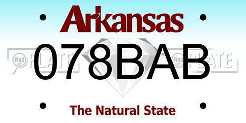 078BAB Arkansas License Plate