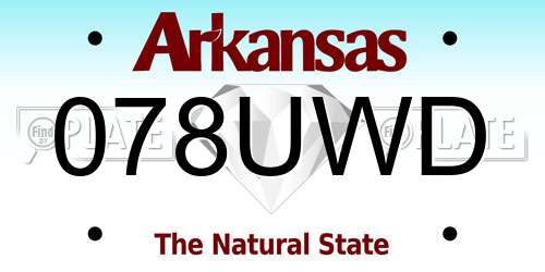 078UWD Arkansas License Plate