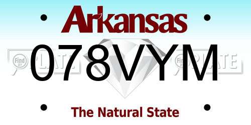 078VYM Arkansas License Plate