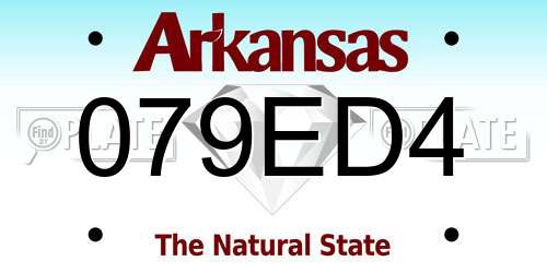 079ED4 Arkansas License Plate