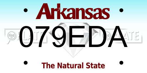 079EDA Arkansas License Plate
