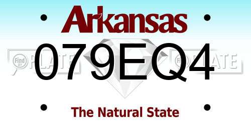 079EQ4 Arkansas License Plate