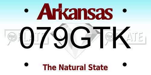 079GTK Arkansas License Plate