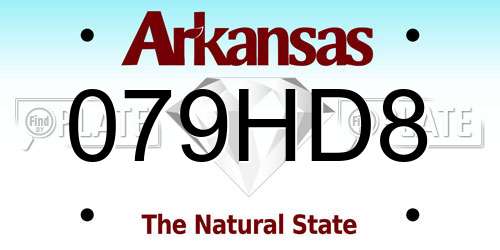079HD8 Arkansas License Plate