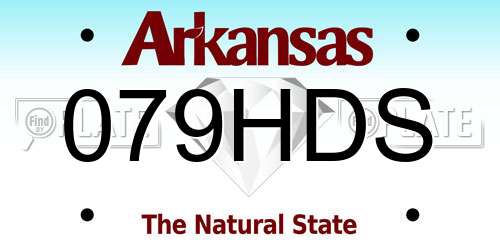 079HDS Arkansas License Plate
