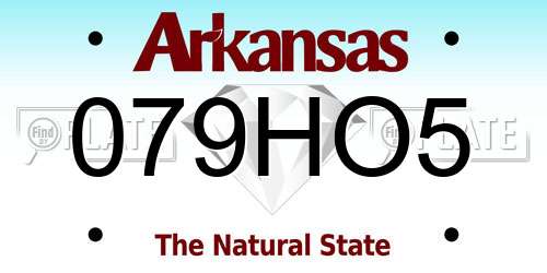 079HO5 Arkansas License Plate