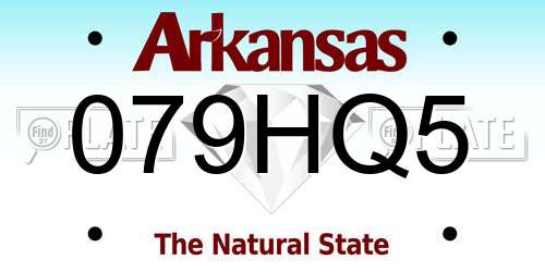 079HQ5 Arkansas License Plate