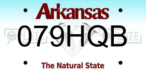 079HQB Arkansas License Plate