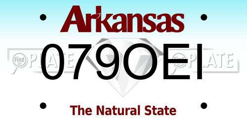 079OEI Arkansas License Plate