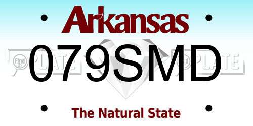 079SMD Arkansas License Plate