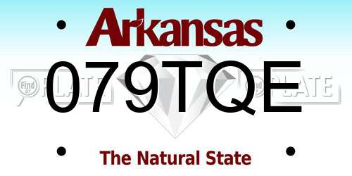 079TQE Arkansas License Plate