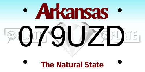 079UZD Arkansas License Plate