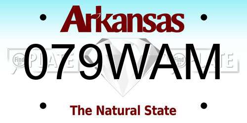 079WAM Arkansas License Plate