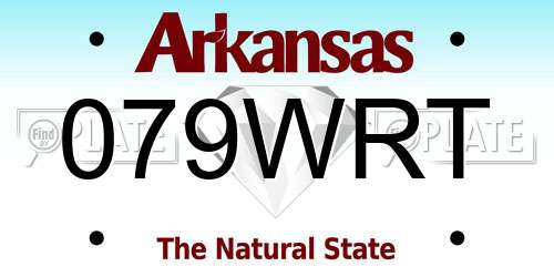 079WRT Arkansas License Plate