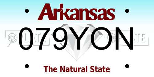 079YON Arkansas License Plate