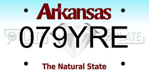 079YRE Arkansas License Plate