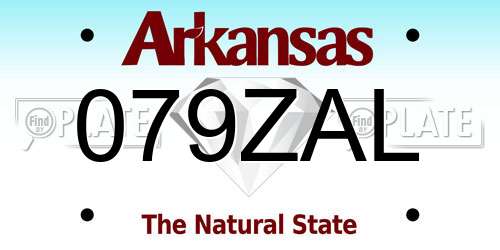 079ZAL Arkansas License Plate