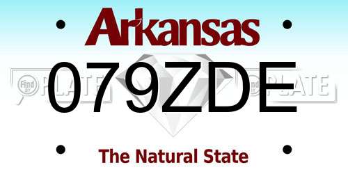 079ZDE Arkansas License Plate