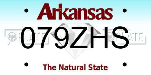079ZHS Arkansas License Plate