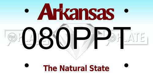 080PPT Arkansas License Plate