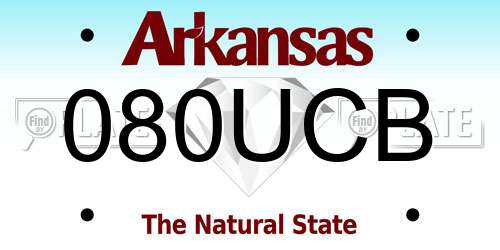 080UCB Arkansas License Plate