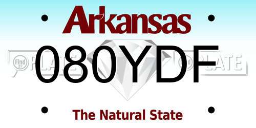 080YDF Arkansas License Plate