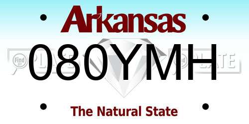 080YMH Arkansas License Plate