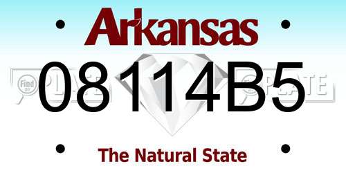 08114B5 Arkansas License Plate