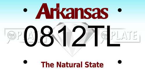 0812TL Arkansas License Plate