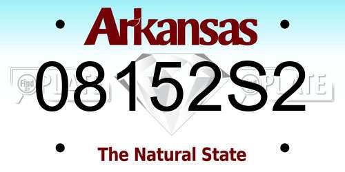 08152S2 Arkansas License Plate