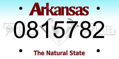 0815782 Arkansas License Plate