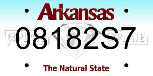 08182S7 Arkansas License Plate