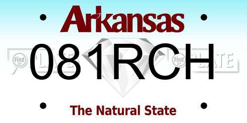 081RCH Arkansas License Plate