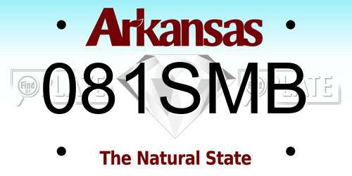 081SMB Arkansas License Plate