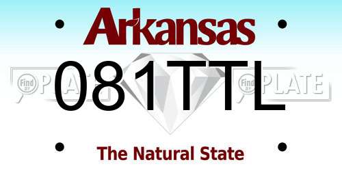 081TTL Arkansas License Plate
