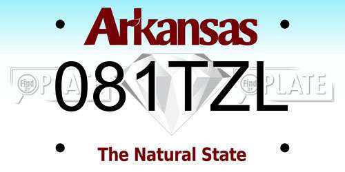 081TZL Arkansas License Plate