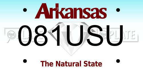 081USU Arkansas License Plate