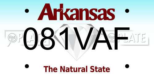 081VAF Arkansas License Plate