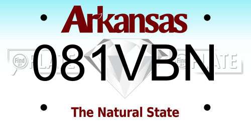 081VBN Arkansas License Plate