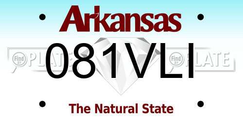 081VLI Arkansas License Plate