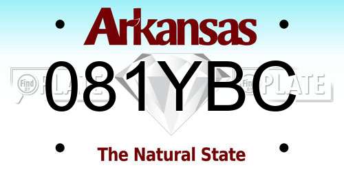 081YBC Arkansas License Plate